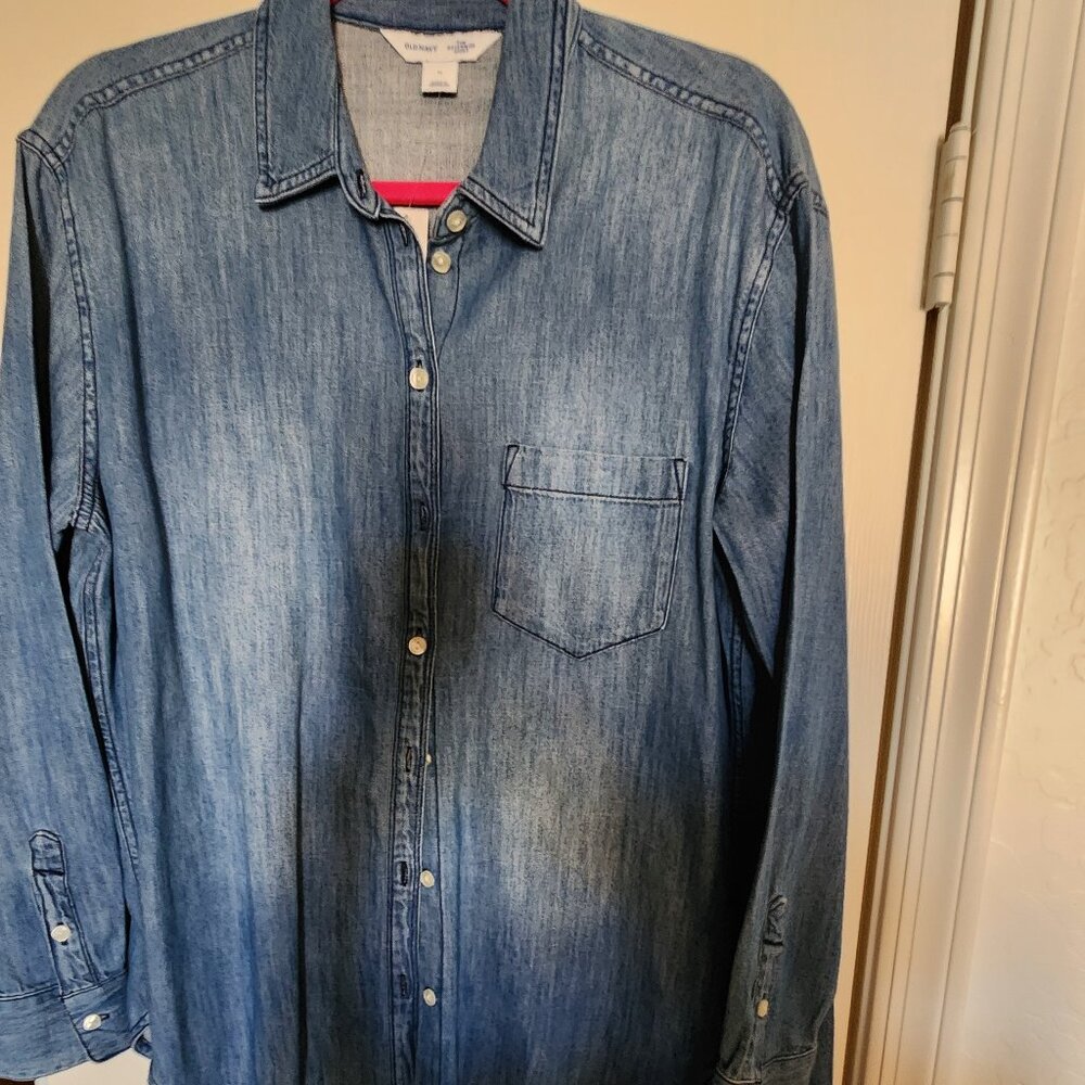 Old Navy Boyfriend Shirt, M, NWT, 100% cotton